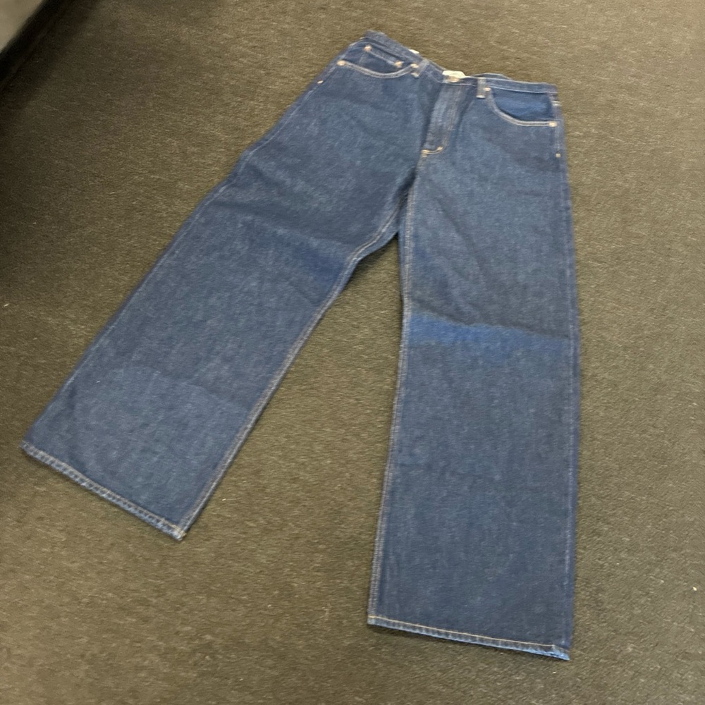 AGOLDE Dame Jeans Wide Leg High Rise Denim SZ 28 Womens Blue Pants Baggy